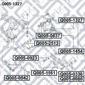 САЙЛЕНТБЛОК ЗАДН ВЕРХН РЫЧАГА (комплект 2шт) Q005-1327 Q-FIX Q0051327