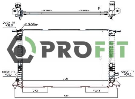 Радиатор охлаждения PROFIT 1740-0041