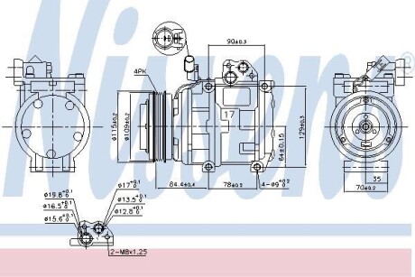 Компрессор кондиционера NISSENS 890282