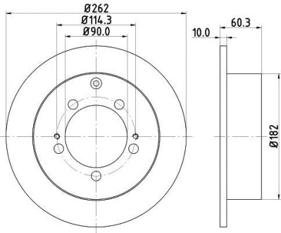 Диск гальмівний PAGID HELLA 8DD 355 118-661