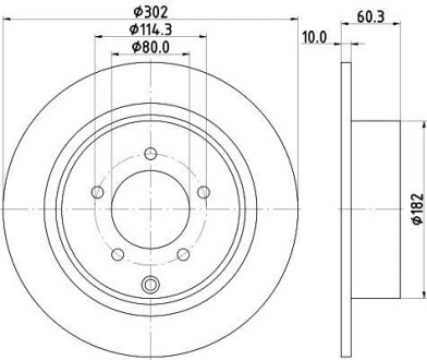 Диск гальмівний PAGID HELLA 8DD 355 115-491