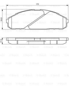 NISSAN Тормозные колодки передн.Patrol GR I 4.2 88- BOSCH 0986495171