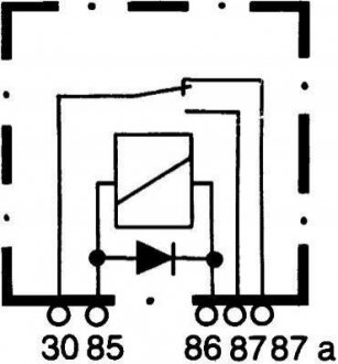 Реле 30A/40A 12V 5 полюсов с гасящим диодом HELLA 4RD 933 332-371 (фото 1)