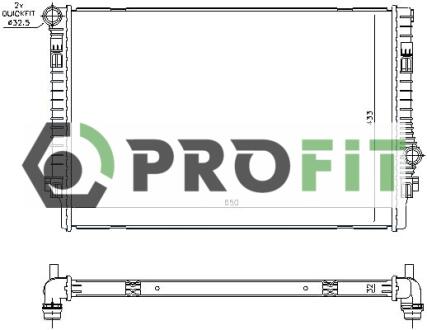 Радіатор охолоджування PR PROFIT 1740-0032