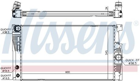 Радиатор охлаждения NISSENS 60836