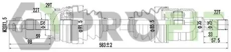 Піввісь PROFIT 2730-0769
