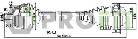 Піввісь PROFIT 2730-0605
