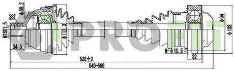 Полуось PROFIT 2730-0186