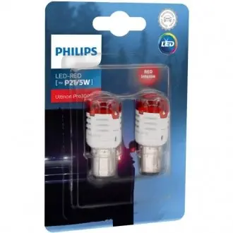 Набір автоламп 12 V, 0,8 W червона, 2 шт PHILIPS 11499U30RB2