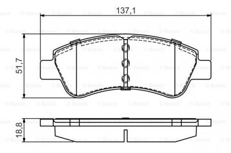 Тормозные колодки дисковые передние BOSCH 0986495430 (фото 1)