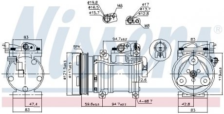 Компресор кондиціонера NISSENS 890688