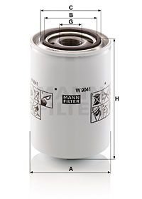 Фильтр масляный MANN-FILTER MANN (Манн) W 9041