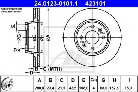 Тормозной диск ATE 24.0123-0101.1 (фото 1)
