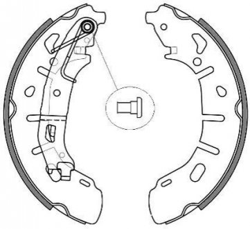 Тормозные колодки зад барабанные Fiat Doblo 09-, Opel Combo 11- ROADHOUSE 4263.00 (фото 1)