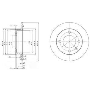 Гальмівний диск DELPHI BG2118