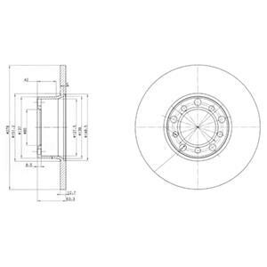 Гальмівний диск DELPHI BG2259