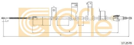 Трос стояночного тормоза COFLE 17.2570
