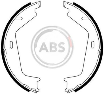 Колодки ручного тормоза Volvo S80 99-/ V70 97-11/ XC70 97- / XC90 02-14 (TRW) A.B.S A.B.S. 9071