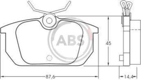 Колодки тормозные задн. Marea/Barchetta/Bravo/GTV/Spider/145/146 94-06 A.B.S A.B.S. 36188