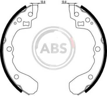 Колодки ручного гальма Daily II-III 89-07 (Brembo) c пружинками A.B.S A.B.S. 9080