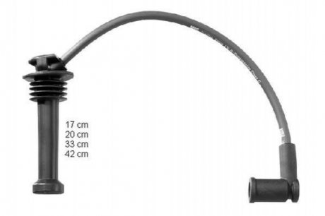 Високовольтні кабелі, комплект BERU ZEF1549 (фото 1)