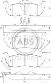 Колодки гальмівні задн. Grand Cherokee/Commander/QX56 03-13 A.B.S A.B.S. 37534