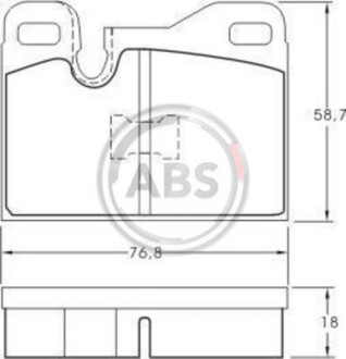 Колодки тормозные задн/пер. Megane/944/924/924S/928 80-08 A.B.S A.B.S. 36398