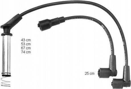 Високовольтні кабелі, комплект BERU ZEF726 (фото 1)