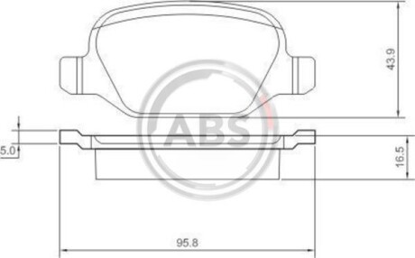 Колодки гальмівні задн. Linea/GT/147/156/Lybra 97- A.B.S A.B.S. 37184