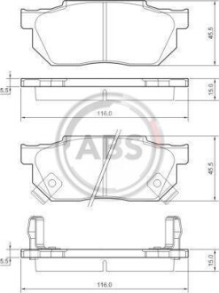 Колодки тормозные пер. Civic/Prelude/Accord 81-95 A.B.S A.B.S. 36167