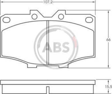 Гальмівні колодки зад. Toyota Land Cruiser 84- A.B.S A.B.S. 36462