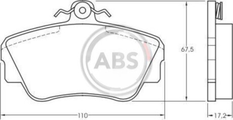 Колодки гальмівні пер. Volvo 400 Series 88-97 A.B.S A.B.S. 36703 (фото 1)