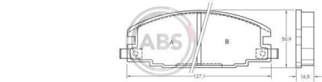 Колодки гальмівні пер. Frontera/Brava 83-12 A.B.S A.B.S. 36632 (фото 1)