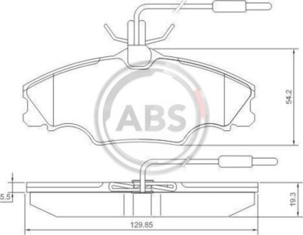 Тормозные колодки перед. 406 95-04 (TRW) A.B.S A.B.S. 36976