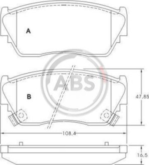 Колодки гальмівні пер. Sunny/100NX 90-96 A.B.S A.B.S. 36728