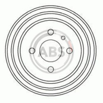 Тормозной барабан задн. Passat 93-96 A.B.S A.B.S. 2373S