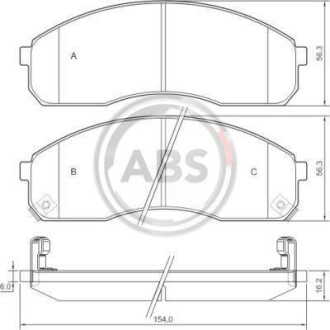 Колодки гальмівні пер. Carnival 95- A.B.S A.B.S. 37275