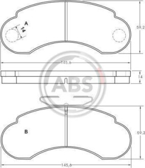 Колодки гальмівні пер. W631 88-96 A.B.S A.B.S. 36828