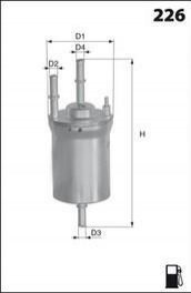 Фільтр палива (аналогWF8311/KL156/1) MECAFILTER ELE6102