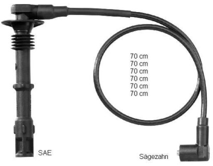 Комплект проводов зажигания BERU ZEF1617