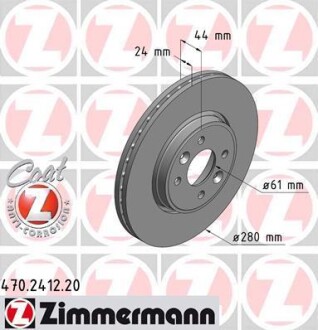 Диск тормозной ZIMMERMANN 470.2412.20