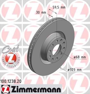 Диск гальмівний ZIMMERMANN 100.1238.20