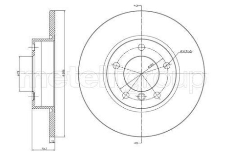 Диск тормозной METELLI 23-0227C