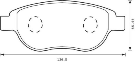 Гальмівні колодки, дискове гальмо (набір) JURID 573031J