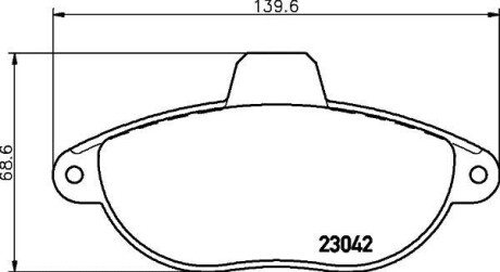 Колодки гальмівні дискові комплект; передн. PAGID HELLA 8DB355019-251