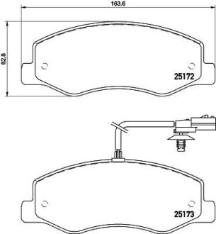 Колодки гальмівні дискові комплект; задн. PAGID HELLA 8DB355015-311