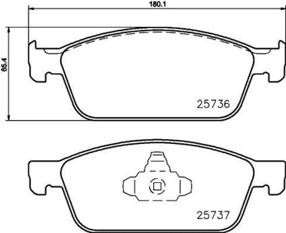 Тормозные колодки перед. Focus III/Transit 12- PAGID HELLA 8DB355020-831