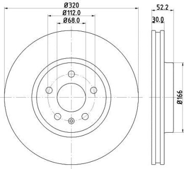 Диск гальмівний з покриттям PRO; передн. PAGID HELLA 8DD355113-911