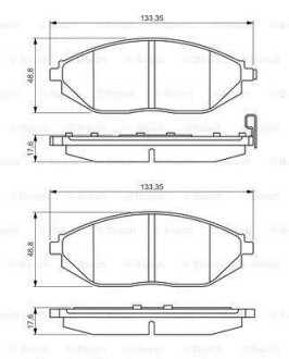 CHEVROLET Тормозные колодки передн.Spark 10- BOSCH 0986495349 (фото 1)