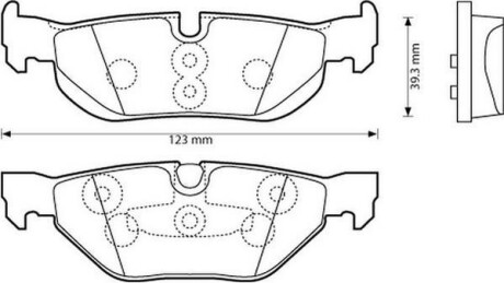 BMW Тормозные колодки задн.3 E90 04-,X1/3 09- JURID 573139J